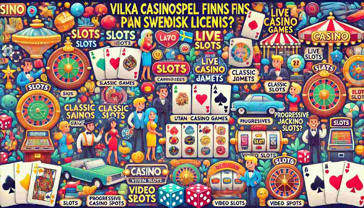 Översikt av samtliga casinospel på casinon utan svensk licens.