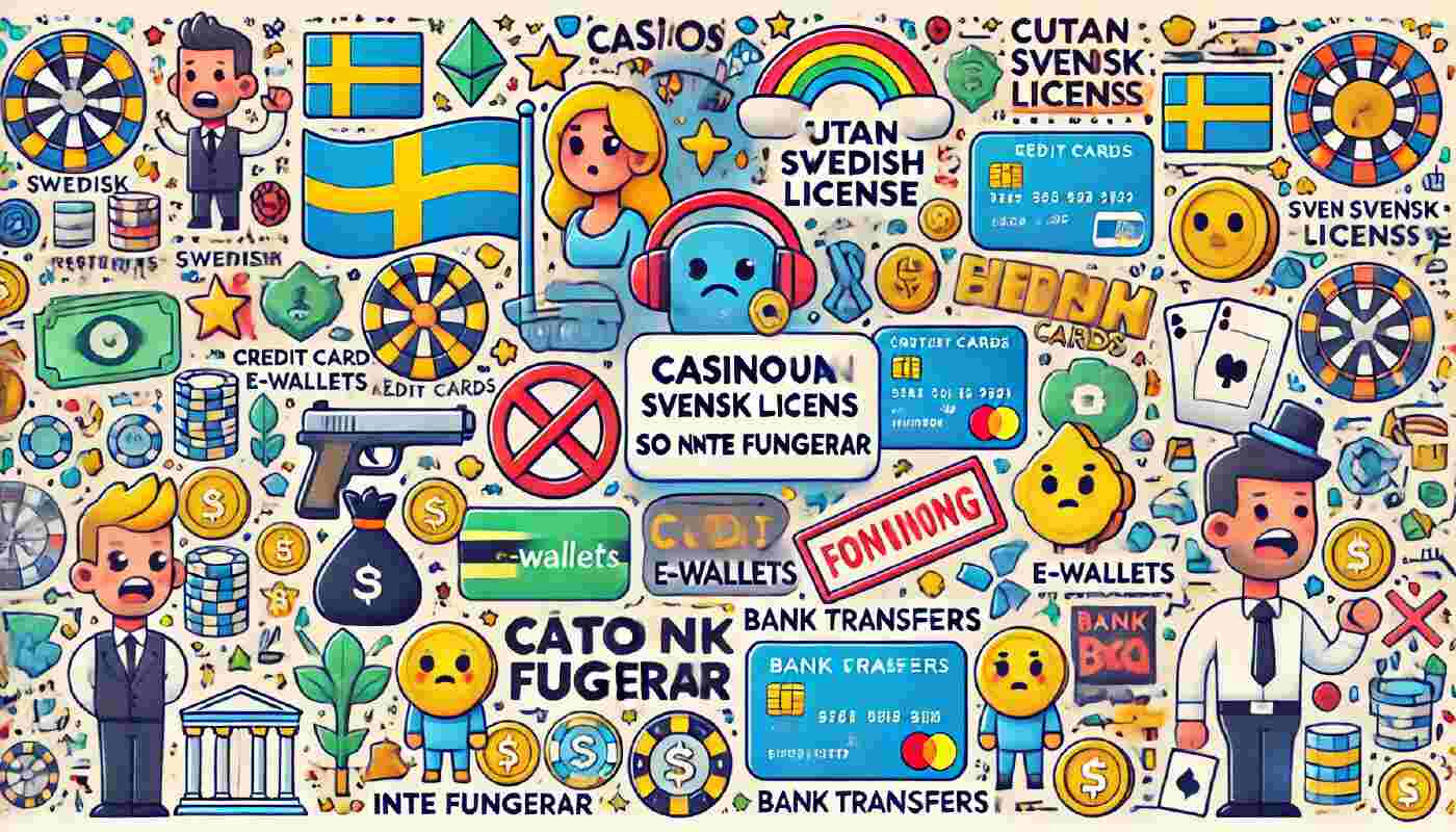 Översikt av betalningsmetoder som inte fungerar på casinon utan licens.